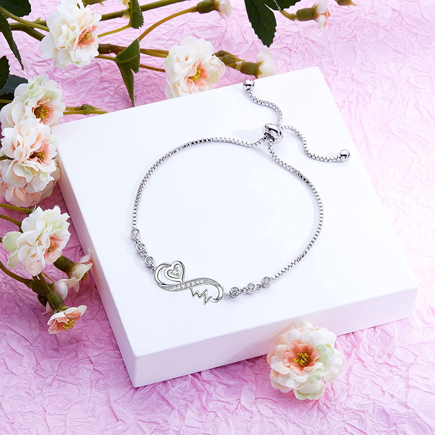 Infinity Love Bracelets for Women Girls, Birthday Mothers Day Jewelry Gifts for Her Girlfriend Wife Mom from Daughter Son - Image 6